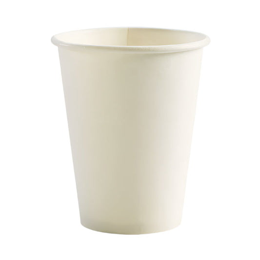 12oz White Single Wall Takeaway Cups - 1 Carton