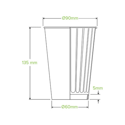 16oz Art Series Double Wall Takeaway Cups - 1 Carton