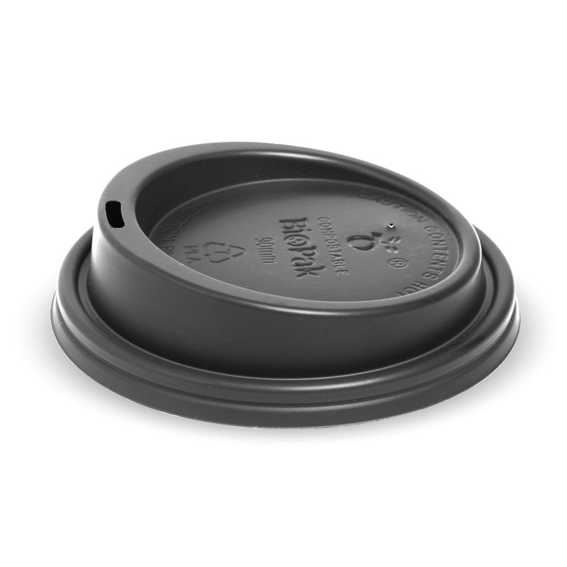 Black PLA Hot Paper Cup Lids (1 Carton)