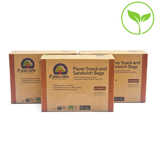 If You Care Paper Snack and Sandwich Bags - Bulk 144 Bags