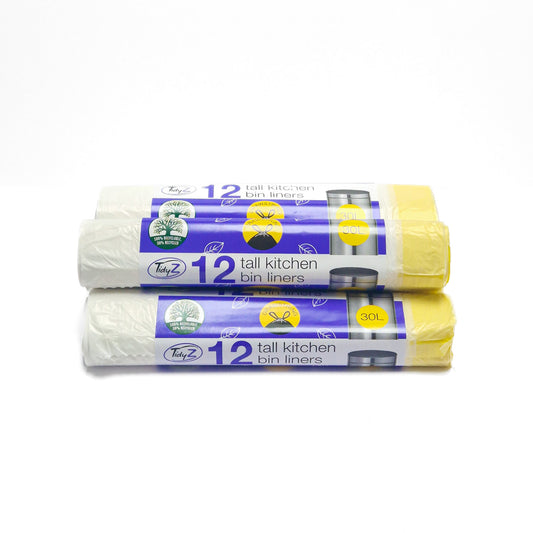 Bin Liners White 30L - Bulk 60 Bags