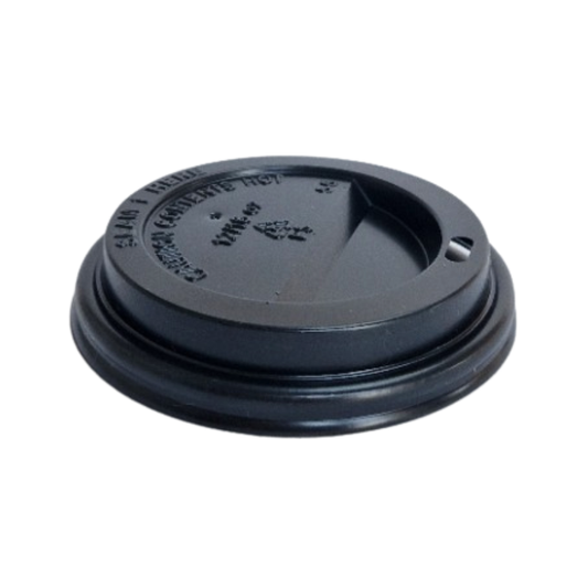 12oz Black Hot Paper Cup Lids - 1 Carton