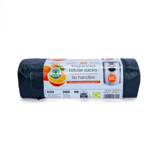 Fragranced Bin Liners Black - Premium 50L