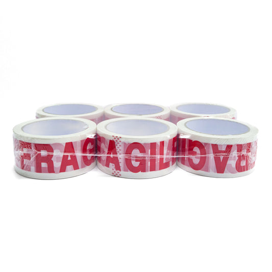 Fragile Printed Packaging Tape - Pack of 6