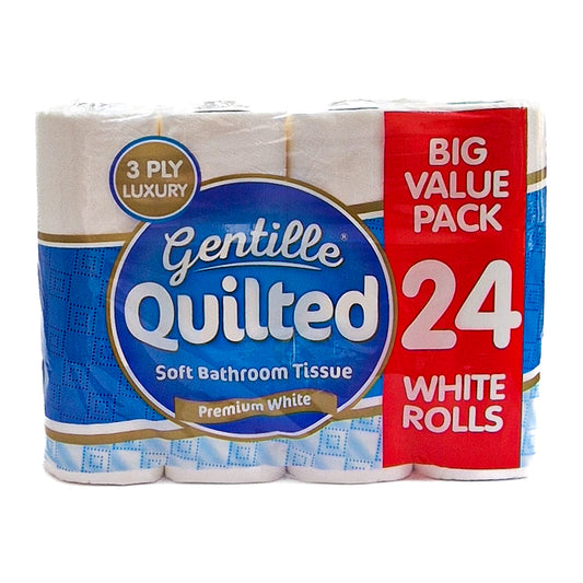 Gentille Quilted Toilet Tissue - 24 Pack