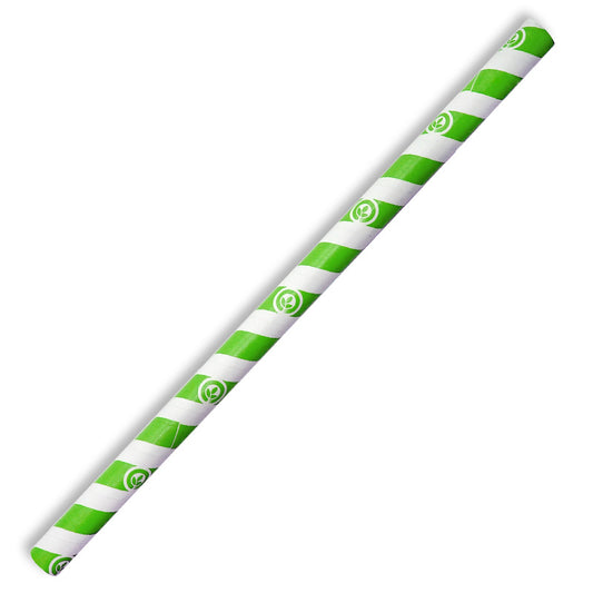Green Stripe Jumbo Paper Straws - 1 Carton