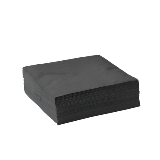 Black Paper Napkins - 1 Carton