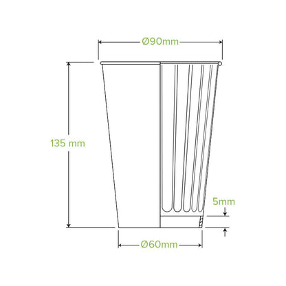 16oz Stone Aqueous Double Wall Takeaway Cups - 1 Carton