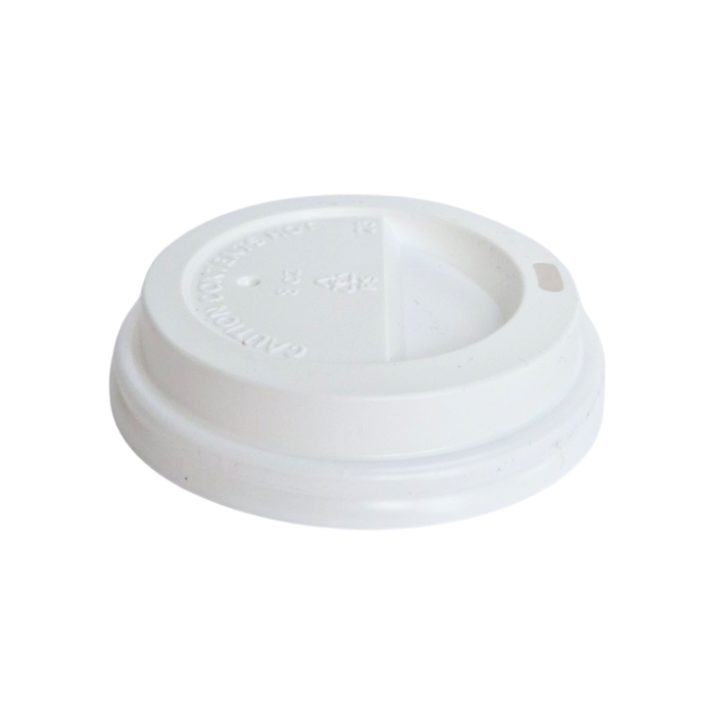8oz White Hot Paper Cup Lids | Eco Friendly Takeaway Packaging UK ...