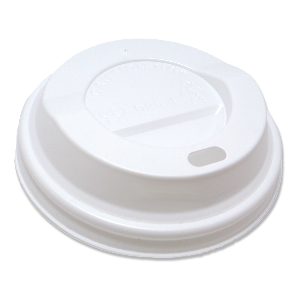 8oz White Hot Paper Cup Lids - 1 Carton