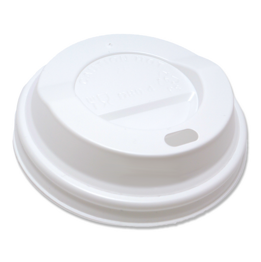 8oz White Hot Paper Cup Lids - 1 Carton