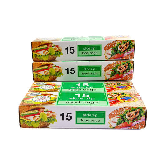 Food Bag Zip Lock (17cm x 19cm) Bulk Pack