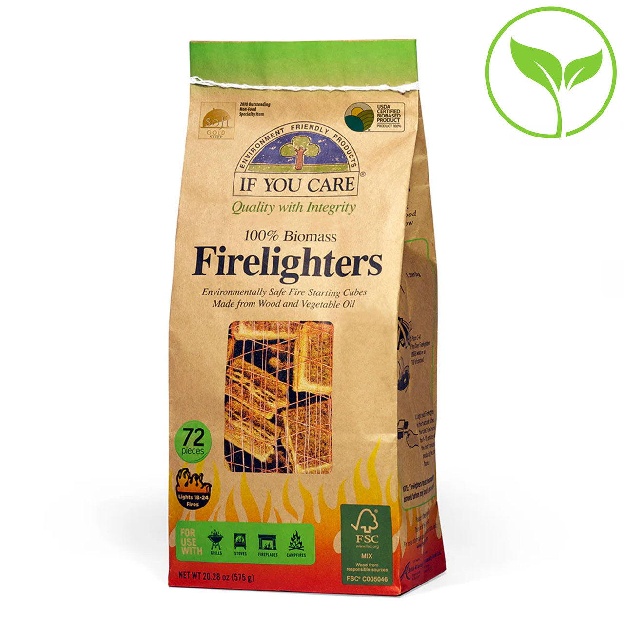 If You Care Firelighters - Eco Fire Starting Cubes Bag 72 Pieces