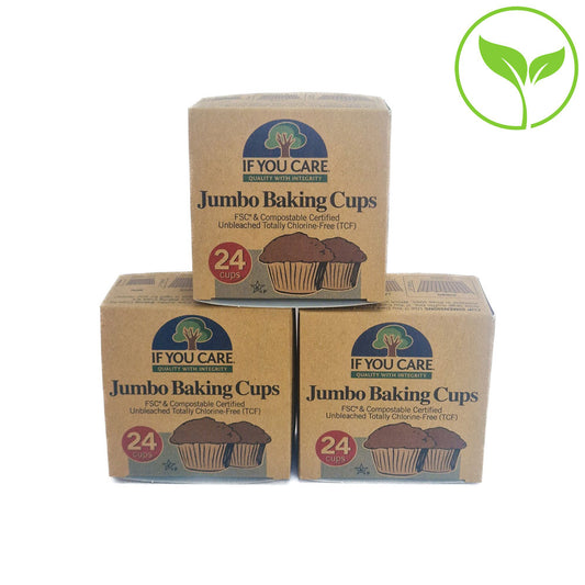 If You Care Jumbo Baking Cups - Bulk 72 Cups